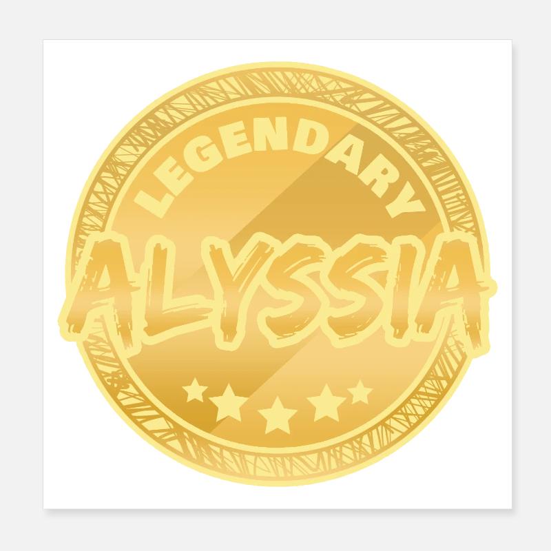 Prénom Alyssia Poster 20 x 20 cm