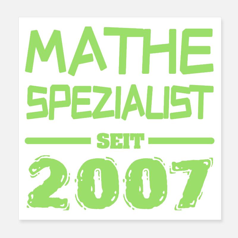 Matematiker 2007 Poster 20x20 cm