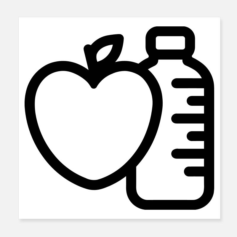 Mode de Vie Sain Poster 20 x 20 cm