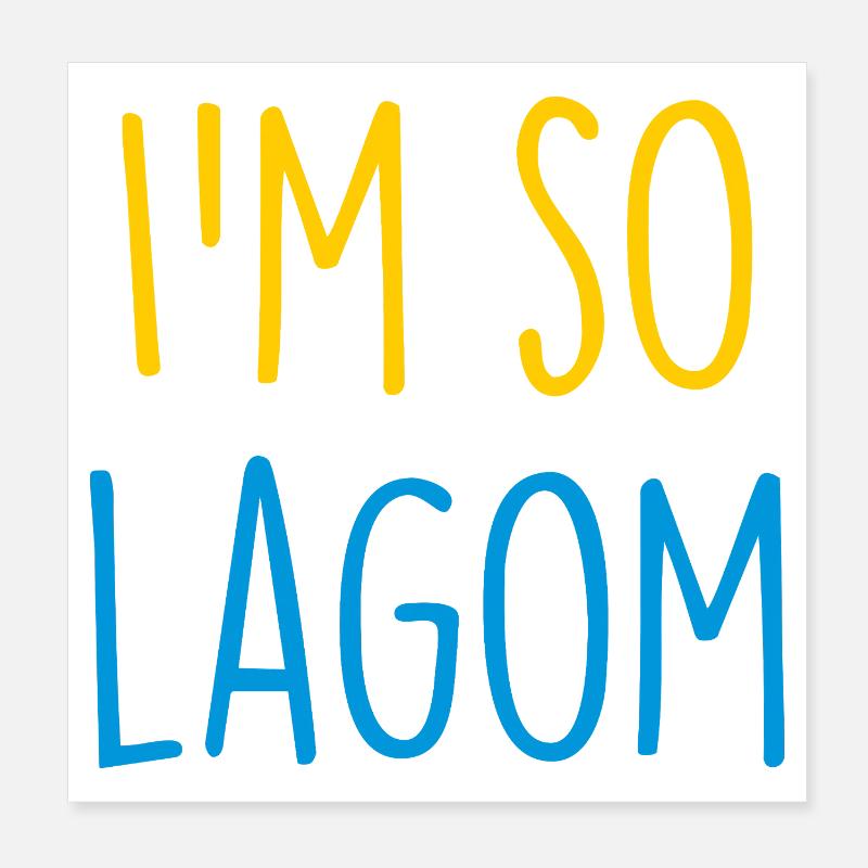 Lagom Sverige Sweden Poster 8" x 8" (20x20 cm)