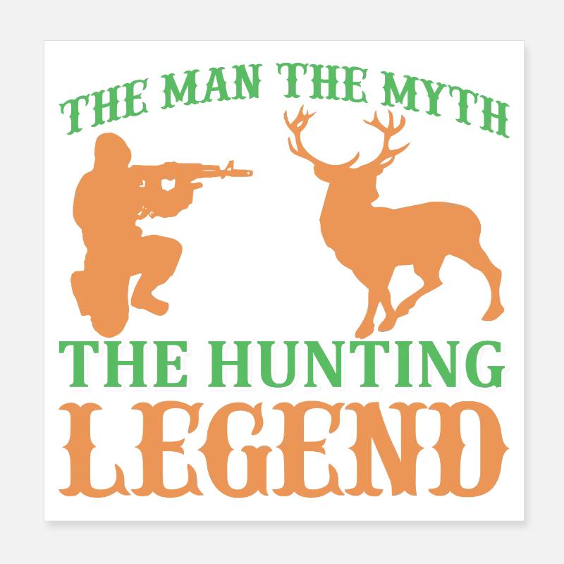 Légende de la chasse Poster 20 x 20 cm