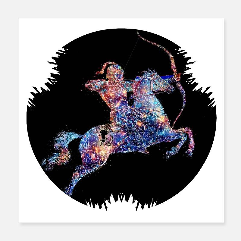 Geometric constellation Sagittarius Poster 8" x 8" (20x20 cm)