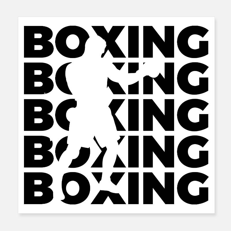 boxe Poster 20 x 20 cm