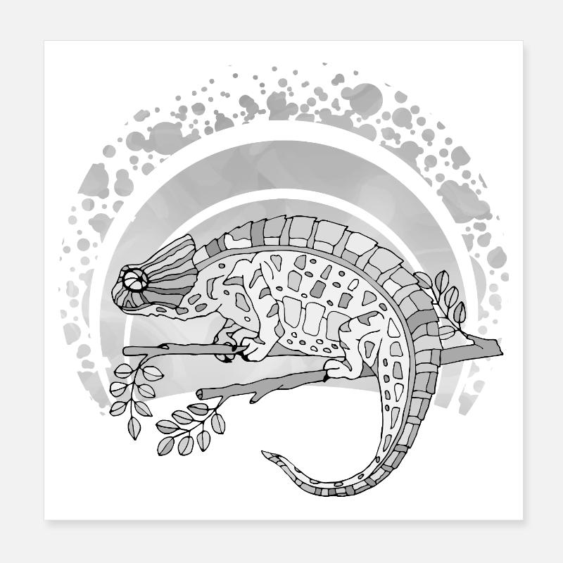 Chamäleon Poster 20x20 cm