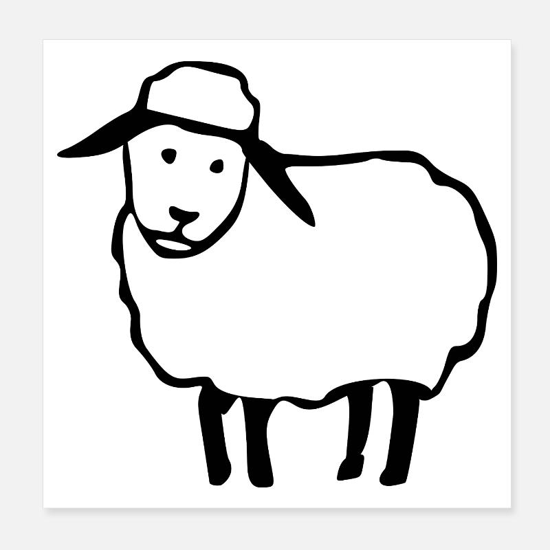 Schaf Poster 20x20 cm