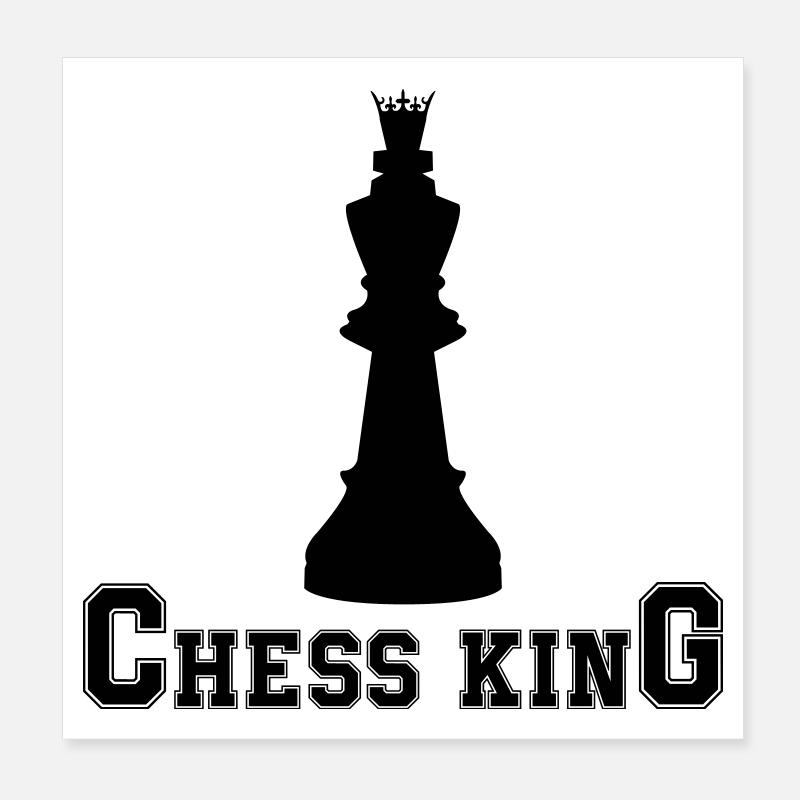 Chess King Poster 20x20 cm