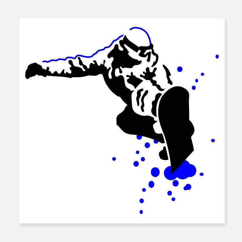 Snowboarder Poster 20x20 cm