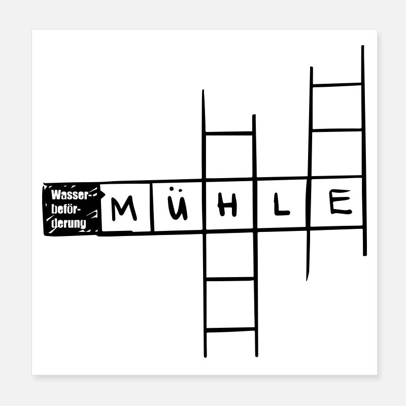 Water transport - mill Poster 8" x 8" (20x20 cm)