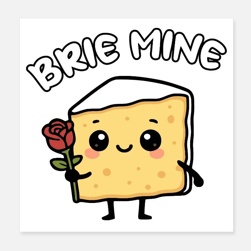 Cheese Rose Love Cheese Corner Brie Cheese Brie Mine Poster 20 x 20 cm