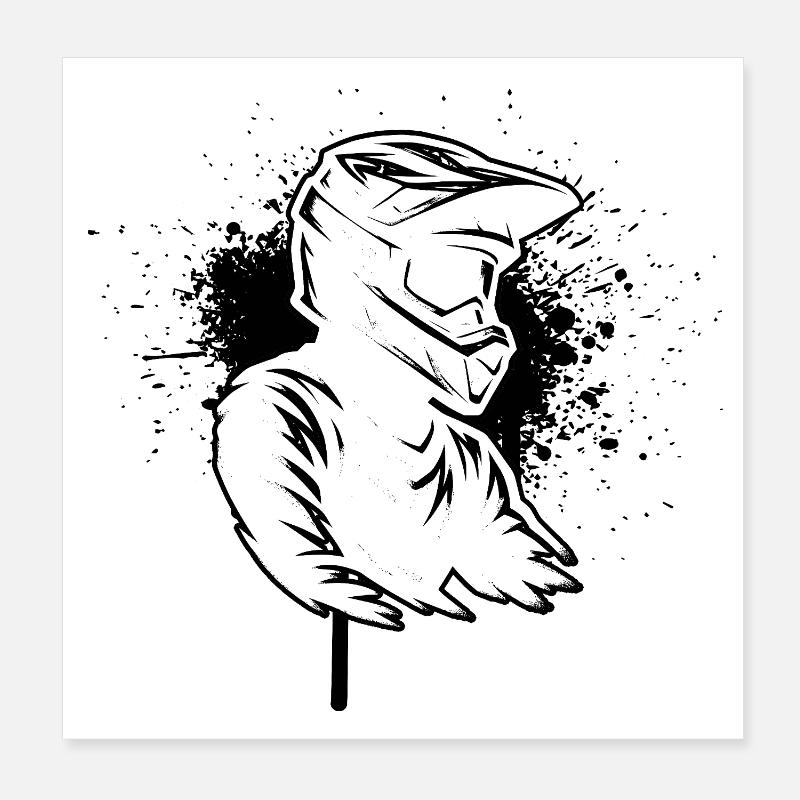 Déclaration directe sur le motocross Poster 20 x 20 cm