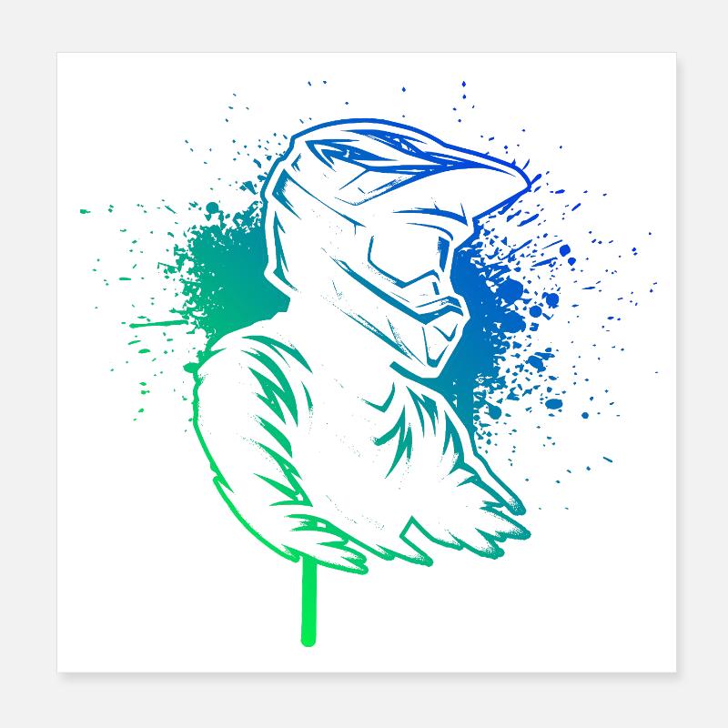 Conception compacte du motocross Poster 20 x 20 cm