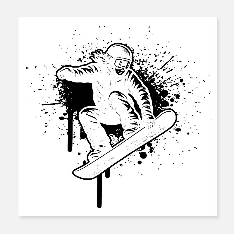 Déclaration pour tous les snowboardeurs Poster 20 x 20 cm