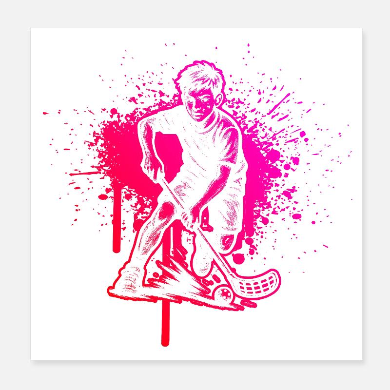 Direct floorball statement Poster 8" x 8" (20x20 cm)