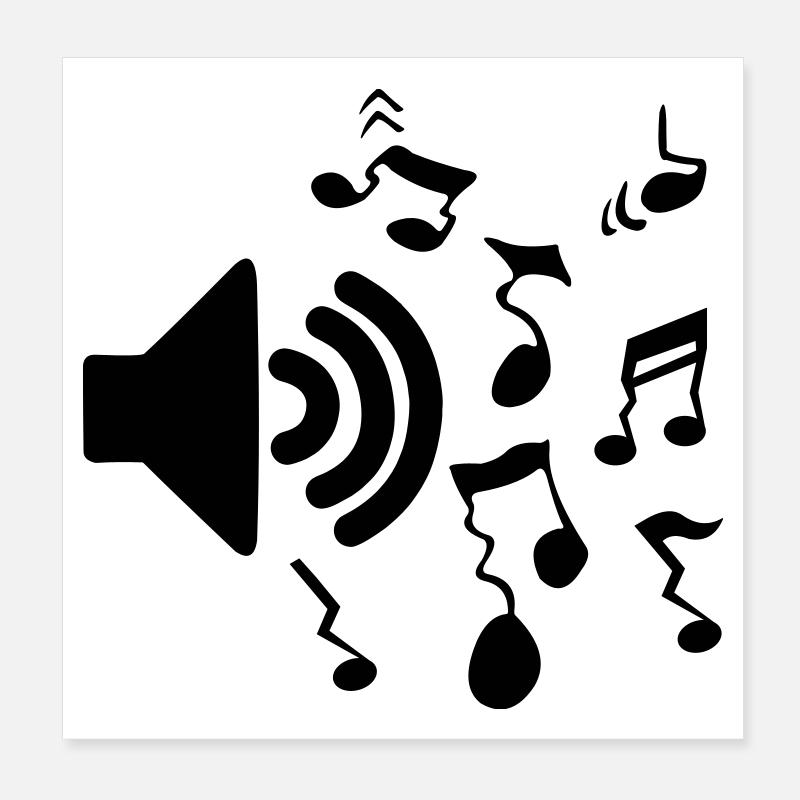 Speaker logo volume Poster 8" x 8" (20x20 cm)