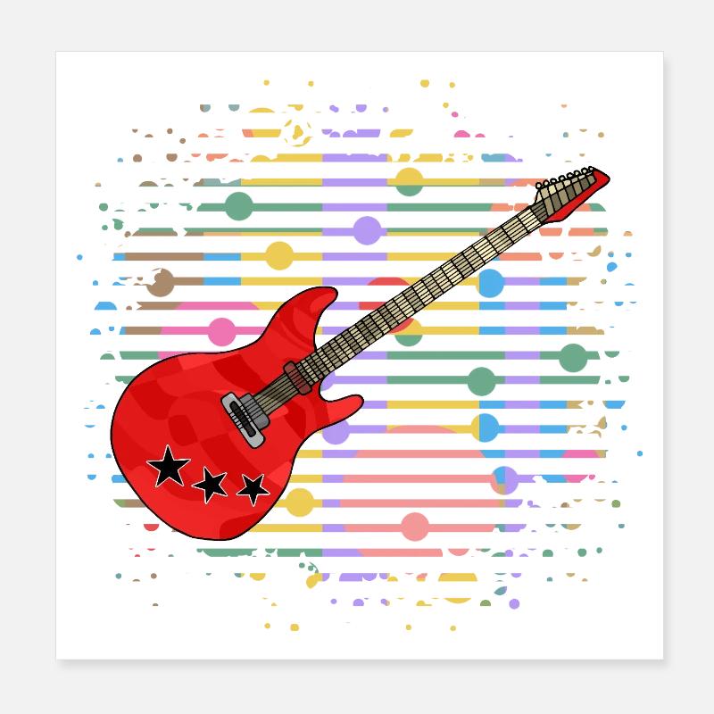 chitarra Poster 20x20 cm