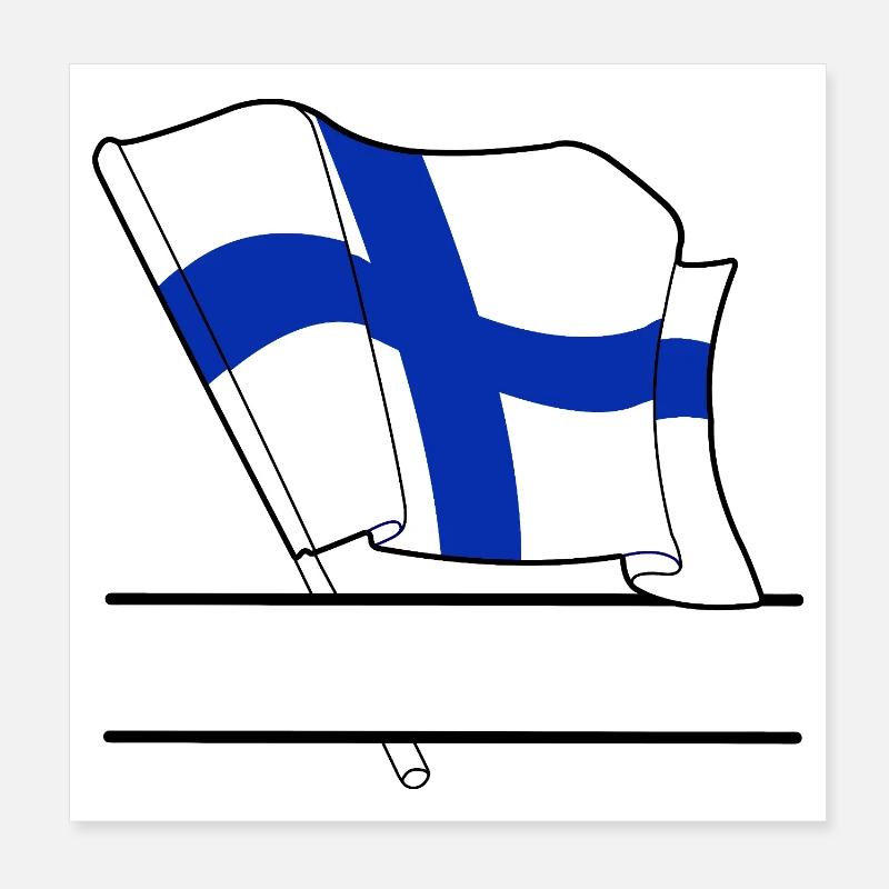 FINLANDE – Espace de noms Poster 20 x 20 cm