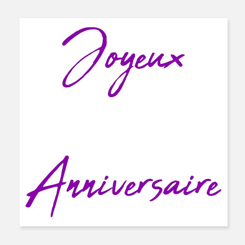 SAINT VALENTIN. JOYEUX ANNIVERSAIRE Poster 20 x 20 cm