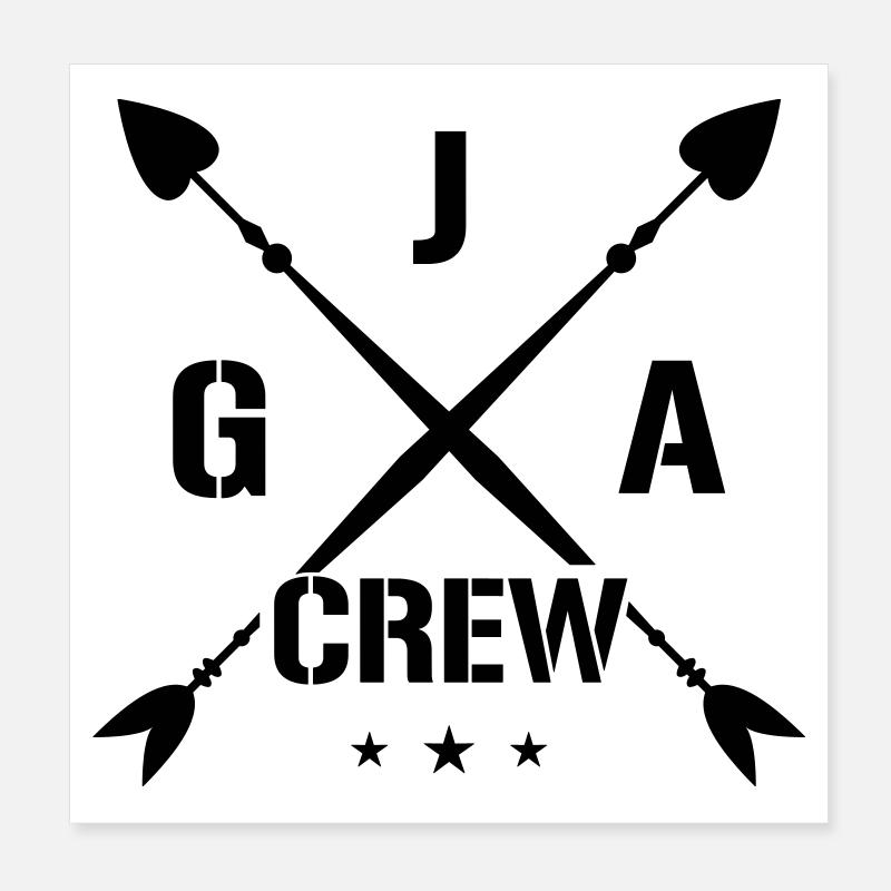 Jga Crew Junggesellenabschied Poster 20x20 cm