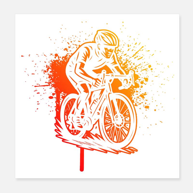 J'adore les vélos de route, super design pour les vélos de course ! Poster 20 x 20 cm