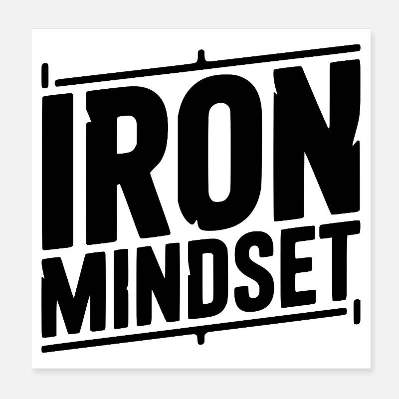 Eiserne Denkweise Poster 20x20 cm