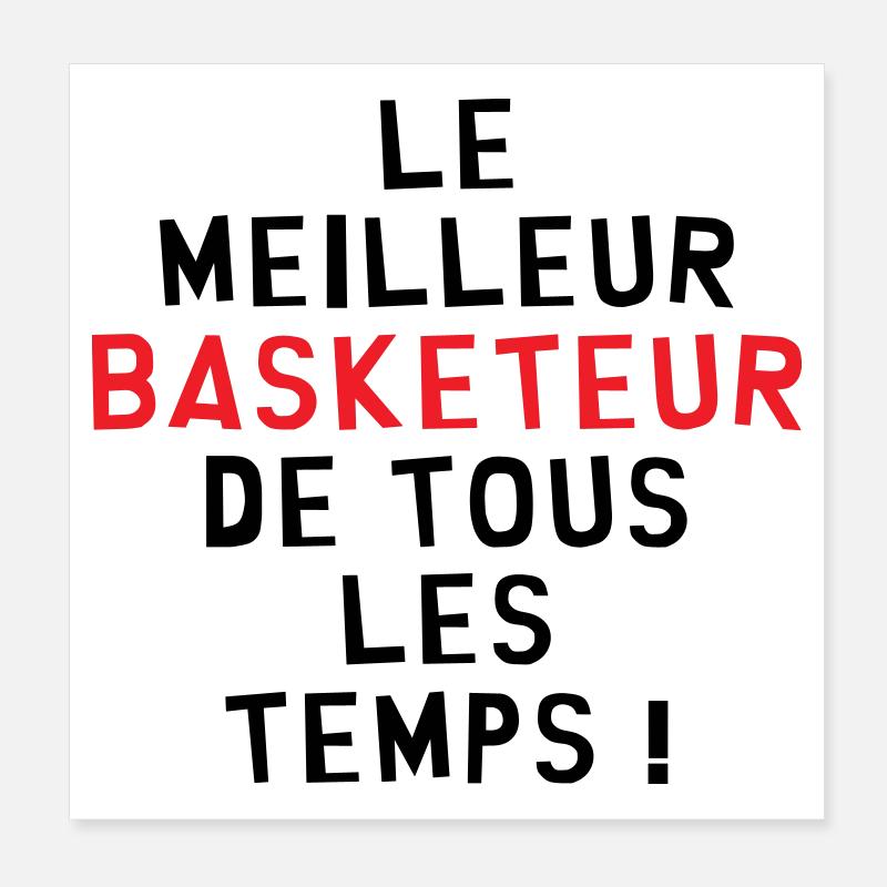 basket meilleur basketteur Poster 20 x 20 cm