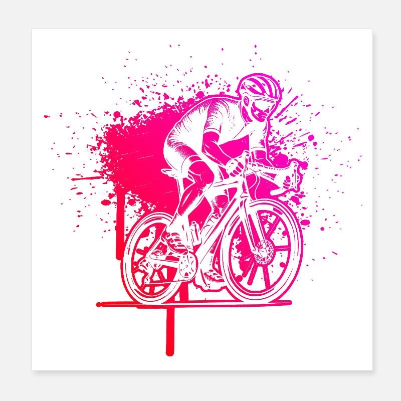 Conception de vélos de route à propulsion Poster 20 x 20 cm