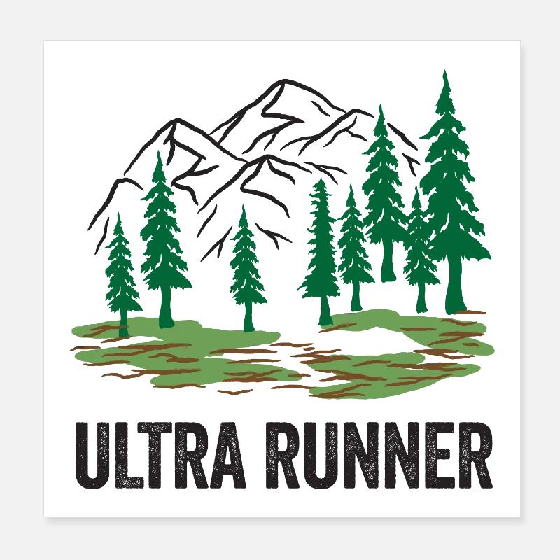 Ultra coureur Poster 20 x 20 cm