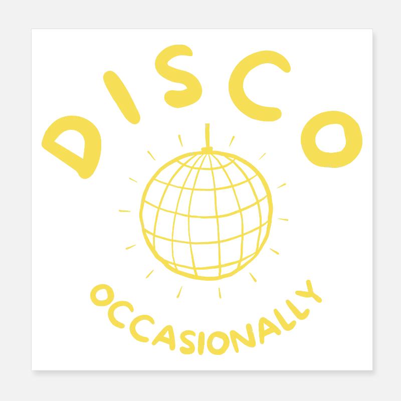 Disco Occasionally - Together Together Retroyellow Poster 20x20 cm
