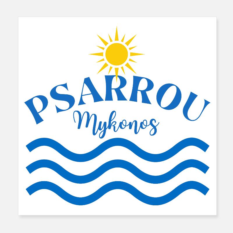 Vagues du Soleil de Psarrou Mykonos Poster 20 x 20 cm
