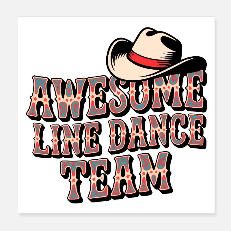 Équipe de danse en ligne incroyable Poster 20 x 20 cm