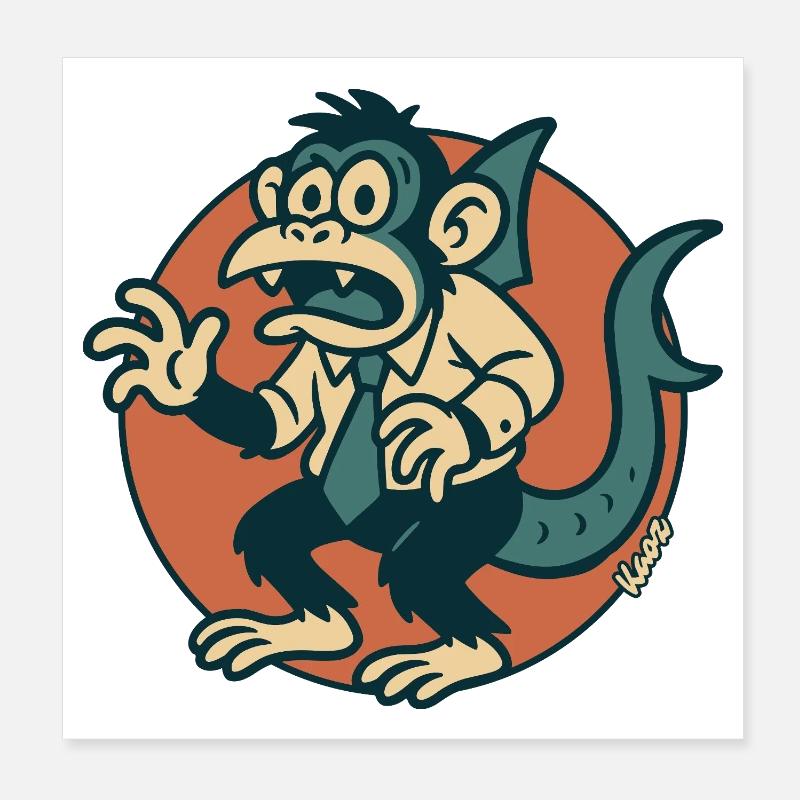 Singe d’entreprise Poster 20 x 20 cm