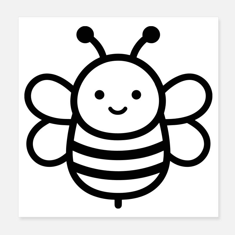 Abeille Poster 20 x 20 cm