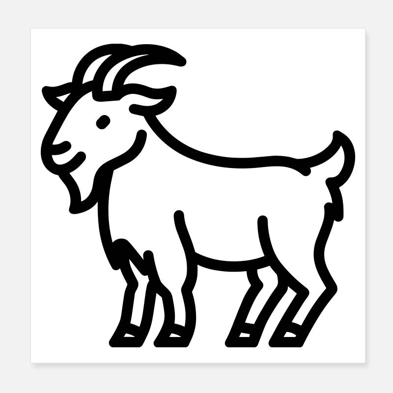 Ziege Poster 20x20 cm
