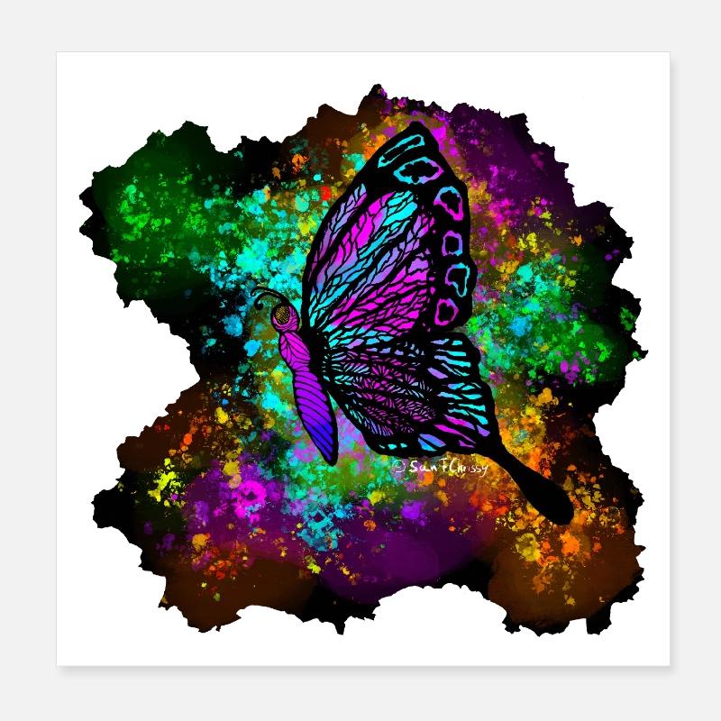 Papillon tacheté Poster 20 x 20 cm