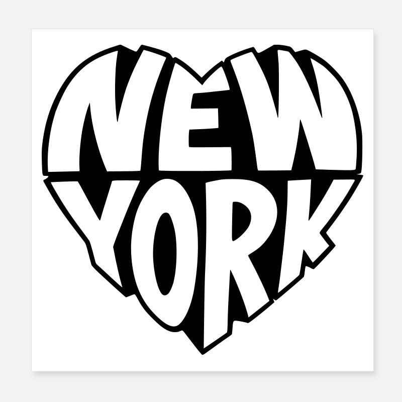Cœur angulaire de New York Poster 20 x 20 cm