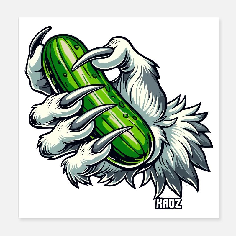 Furry Claw Gurkengriff Poster 20x20 cm