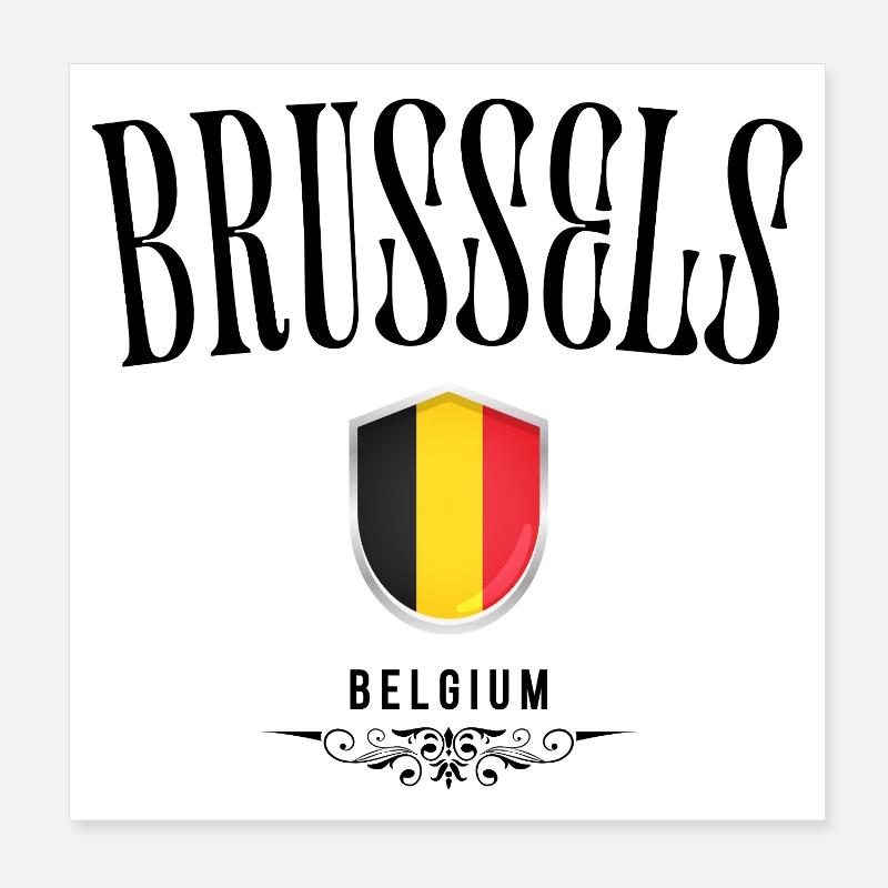 Souvenir Brüssel, elegantes Design Brüssel Poster 20x20 cm