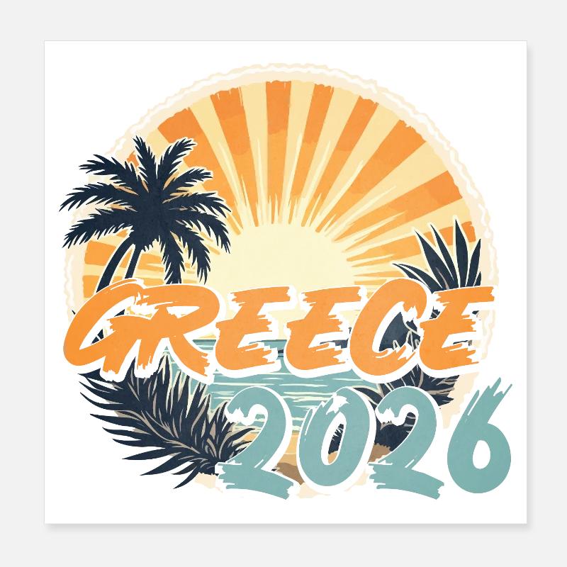 Grèce 2026 Poster 20 x 20 cm