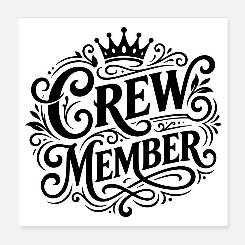 Crew Member Krone Poster 8" x 8" (20x20 cm)