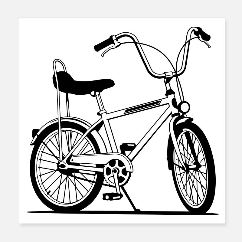 Retro-Motorrad Poster 20x20 cm