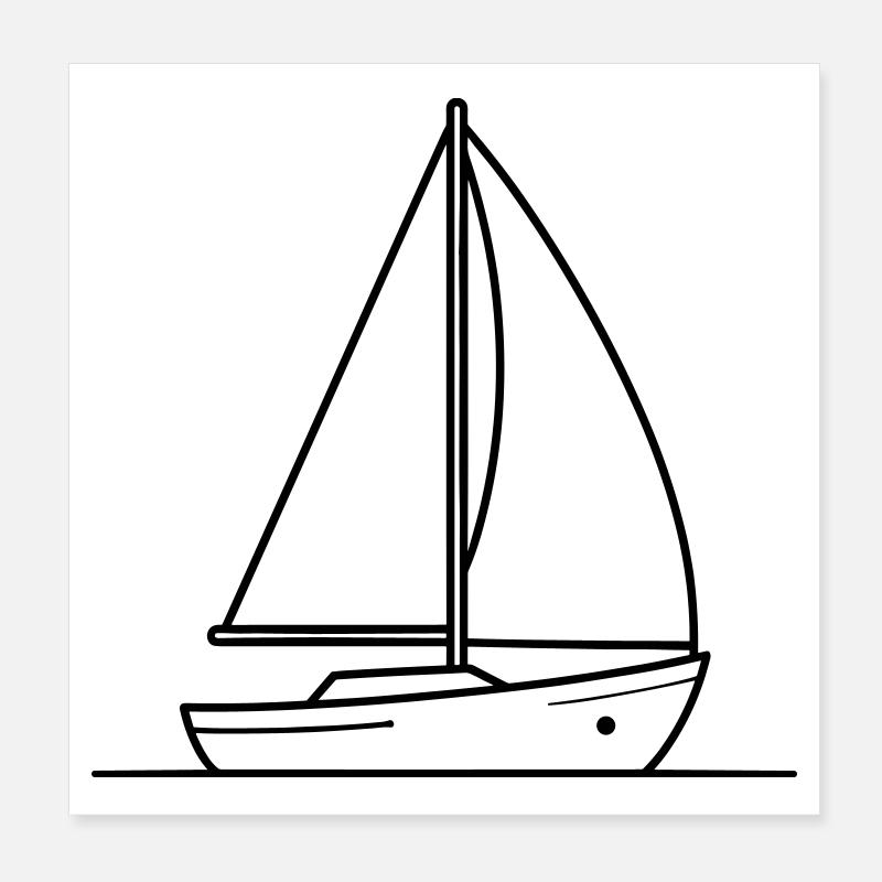 Segelschiff Poster 20x20 cm