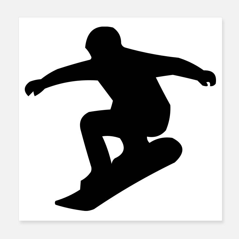 Snowboarders Poster 20 x 20 cm