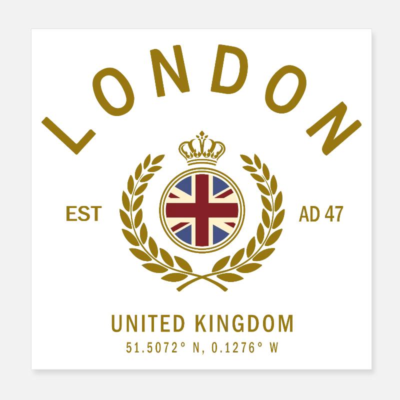 London Crown Emblem Poster 8" x 8" (20x20 cm)