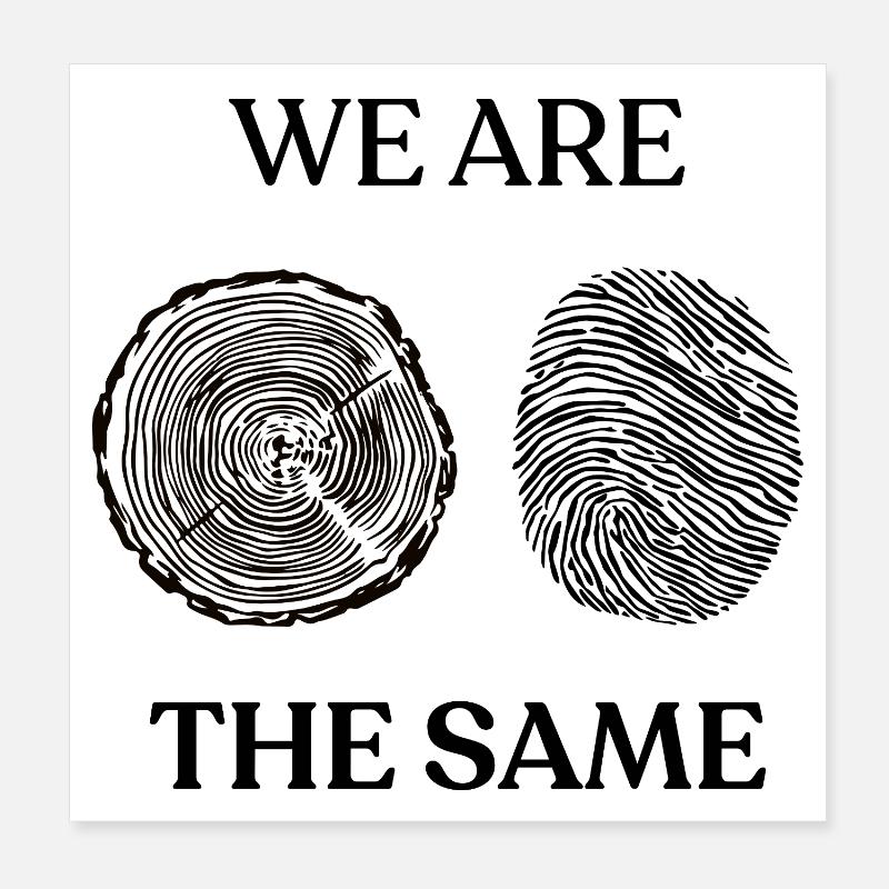 Nous sommes pareils Poster 20 x 20 cm