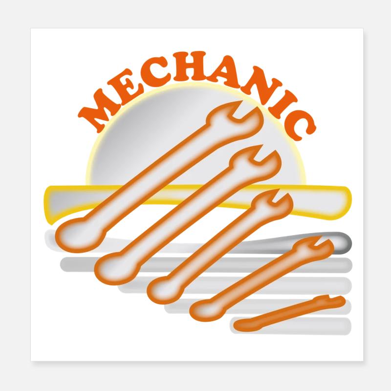 Mechanic's Tool Design Poster 8" x 8" (20x20 cm)