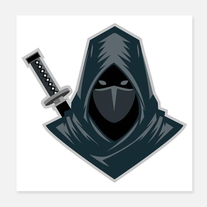 Conception de la furtivité Shinobi Shadow Warrior Poster 20 x 20 cm