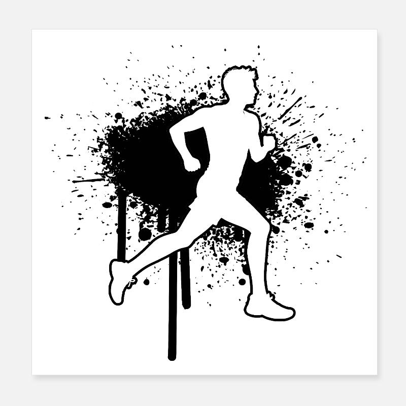 Geschenkidee für einen Running mit Running Poster 20x20 cm