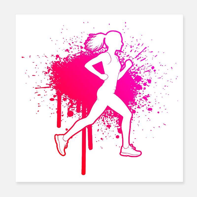 Idée de cadeau pour la course à pied pour un amateur de course Poster 20 x 20 cm