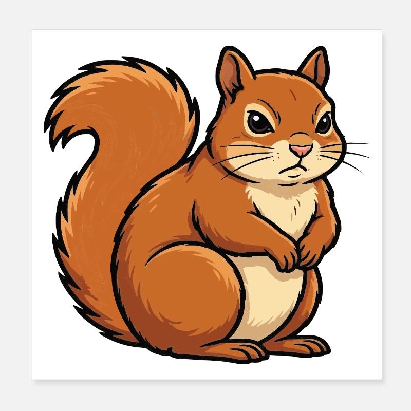 Eichhörnchen Eichhorn Eichhörnchenliebhaber Nager Poster 20x20 cm