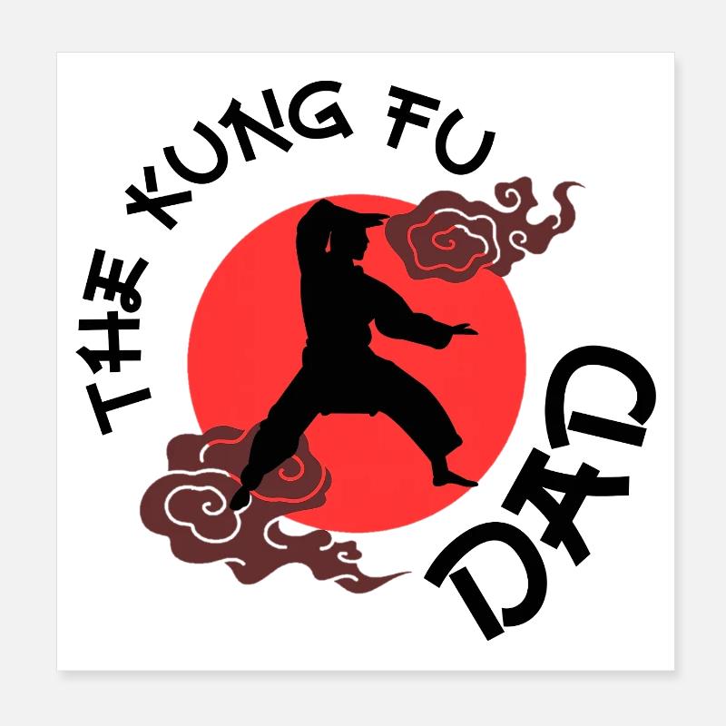 Der Kung-Fu-Vater Poster 20x20 cm